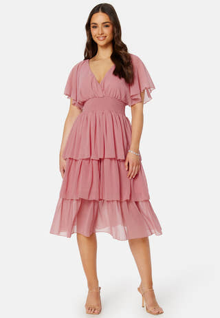 Flutter Tiered Midi Dress
