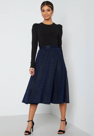 Glitter Midi Skirt