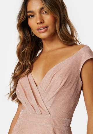 Glitter Wrap Maxi Dress