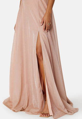 Glitter Wrap Maxi Dress