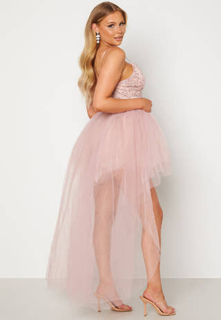 Lace Bodice High Low Dress