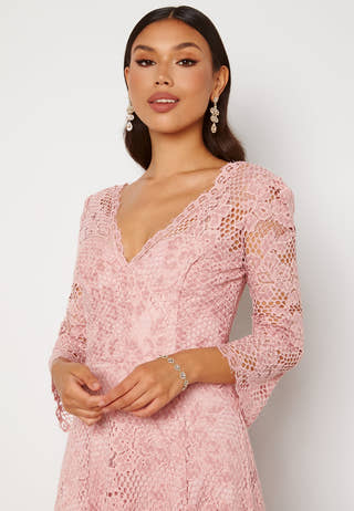 Lace High Low Midi Dress