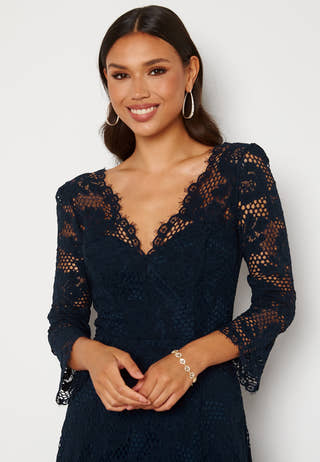 Lace High Low Midi Dress