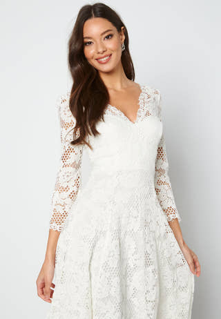 Lace High Low Midi Dress