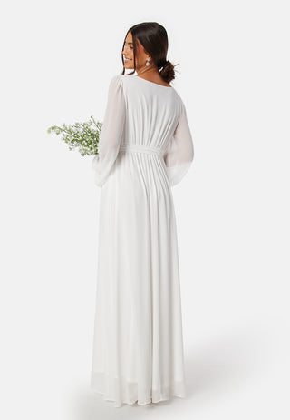 Long Sleeve Chiffon Maxi Dress