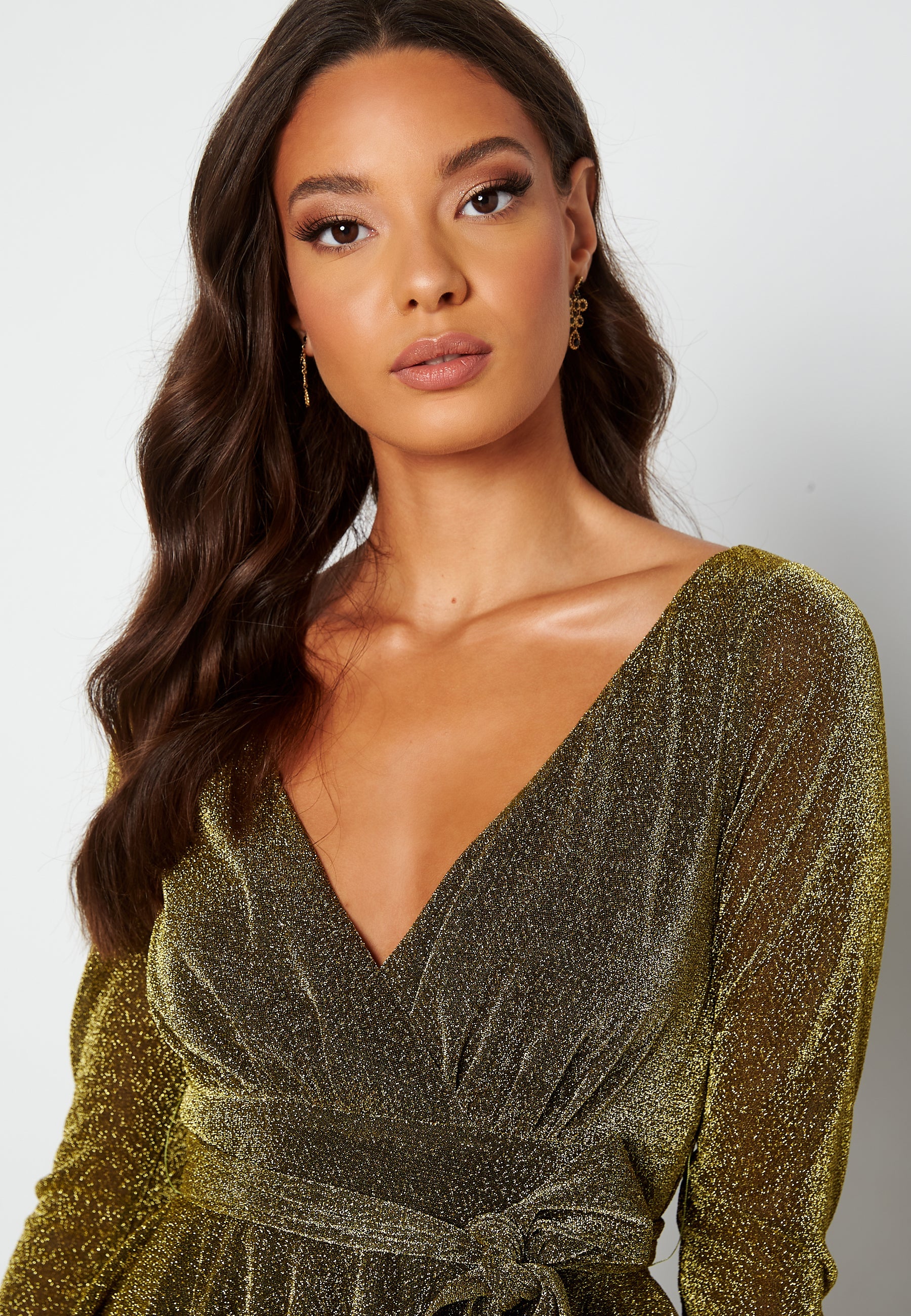 green emerald velvet dress Sequin Skater Dress Baby Blue main image 0
