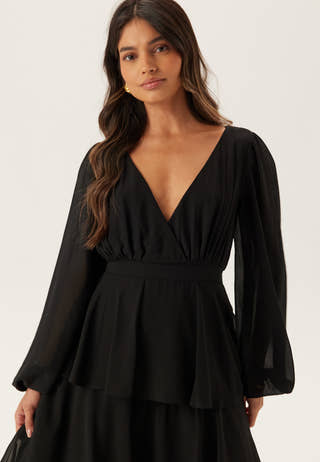 Long Sleeve Tiered Maxi Dress