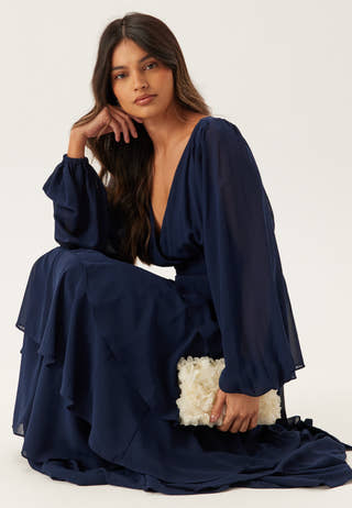 Long Sleeve Tiered Maxi Dress