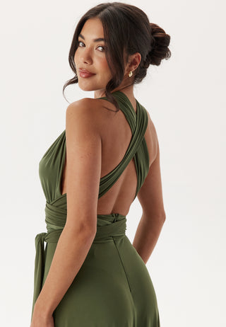 Multi Tie Maxi Dress Split