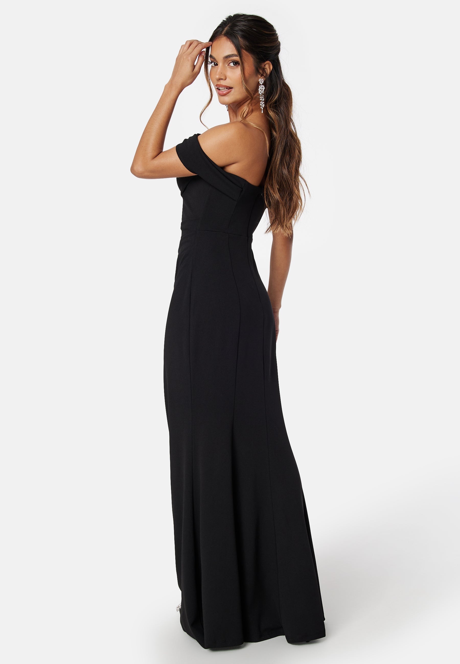 Goddiva Off Shoulder Maxi Dress Ball gowns Goddiva Off Shoulder Maxi Dress Ball gowns