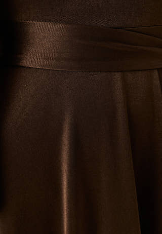 Satin Volume Sleeve Maxi Dress