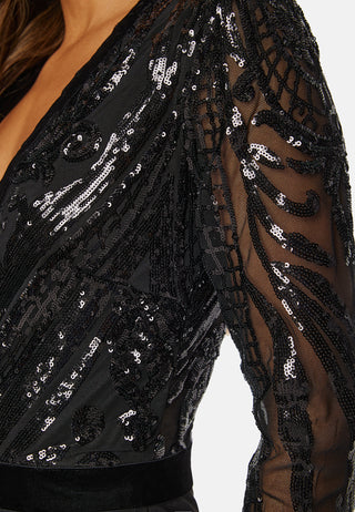 Sequin Bodice Jumpsuit