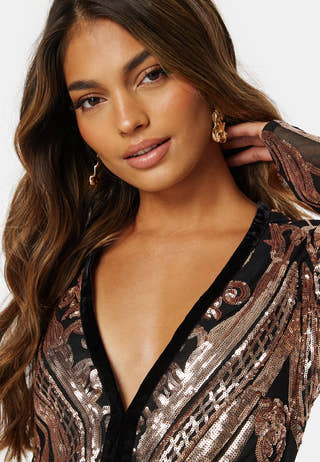 Sequin Bodice Jumpsuit