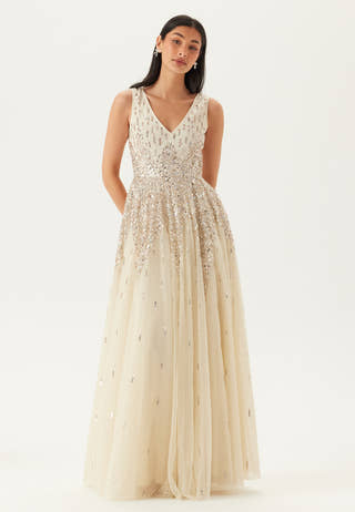 Sequin Sunray Sleeveless Maxi Dress