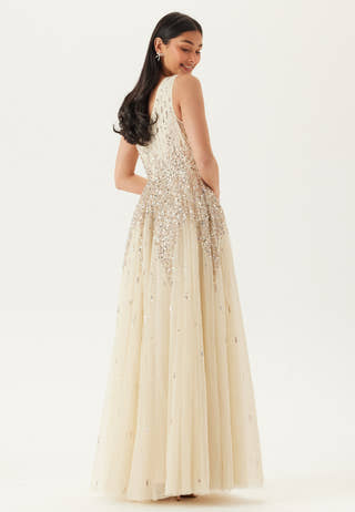 Sequin Sunray Sleeveless Maxi Dress