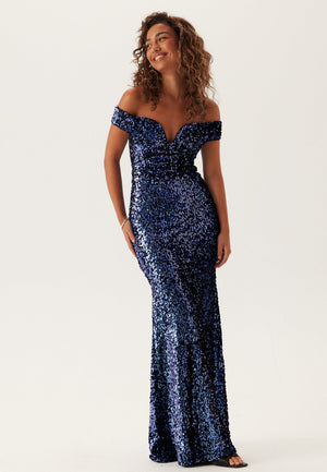 Sequin Velvet Sweetheart Maxi Dress