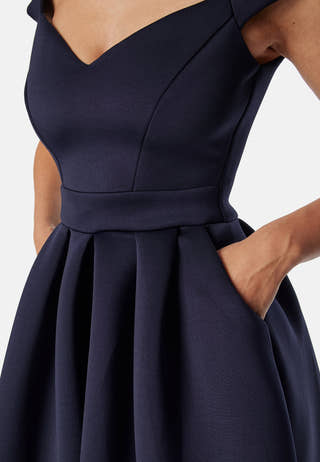 Sweetheart Bardot Midi Dress