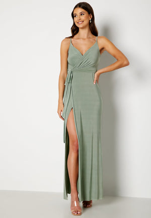 Wrap Front Maxi Dress