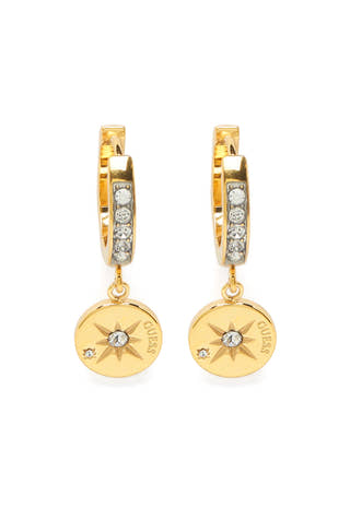 Compass Coin Earrings