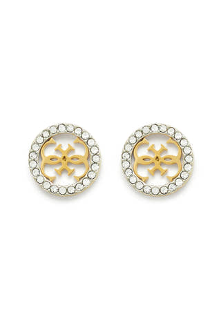 Pave Logo Studs