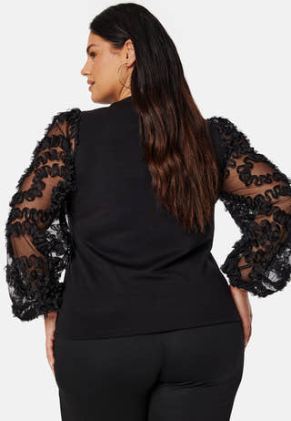 Mesh Sleeve Top
