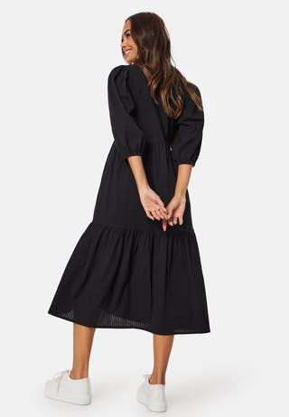 Balloon Sleeve Cotton Dress