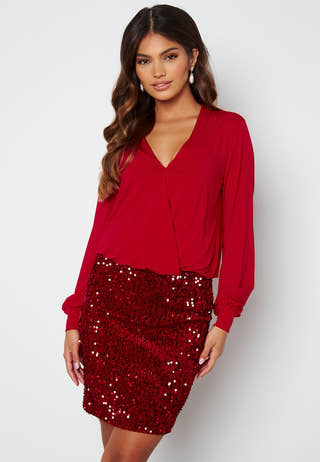 Sequin Skirt Short Dress