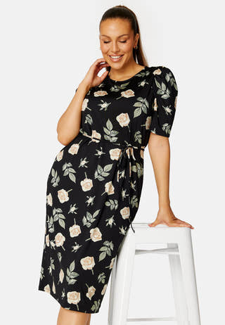 Blenda puff sleeve midi dress