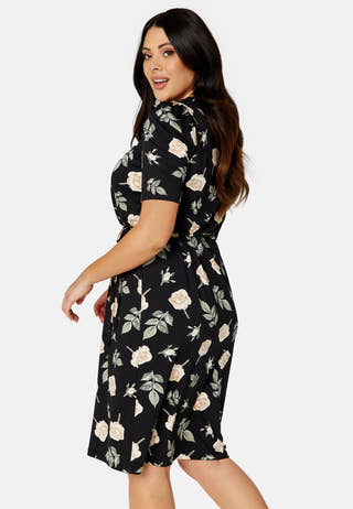 Blenda puff sleeve midi dress