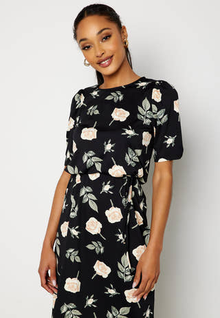 Blenda puff sleeve midi dress