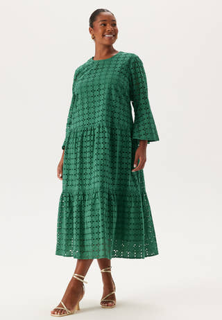 Broderie Anglaise Round Neck Dress