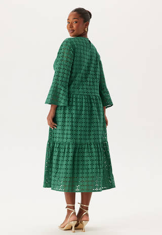 Broderie Anglaise Round Neck Dress