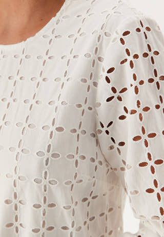 Broderie Anglaise Round Neck Dress