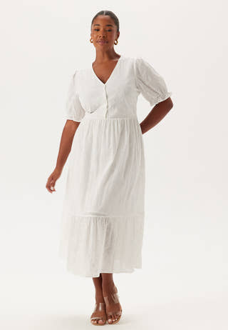 Broderie Anglaise V-Neck Dress