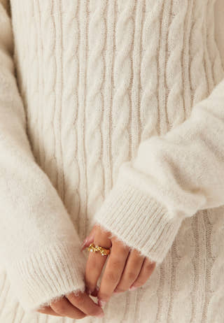 Cable Knit Sweater Dress