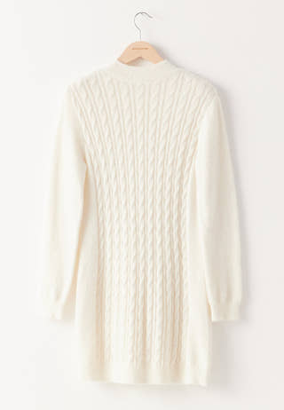 Cable Knit Sweater Dress