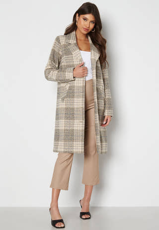 Corinne checked coat