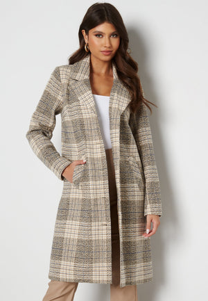 Corinne checked coat