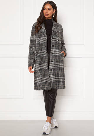 Corinne checked coat
