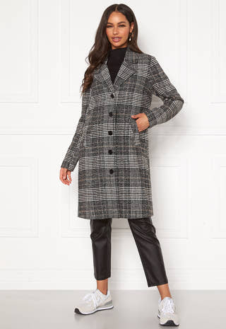 Corinne checked coat