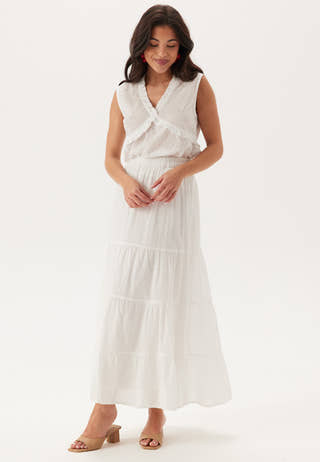 Cotton Dobby Dot Maxi Skirt