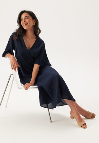 Crinkle Midi Dress