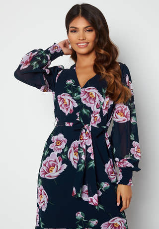 Danessa midi Puff Sleeve Dress