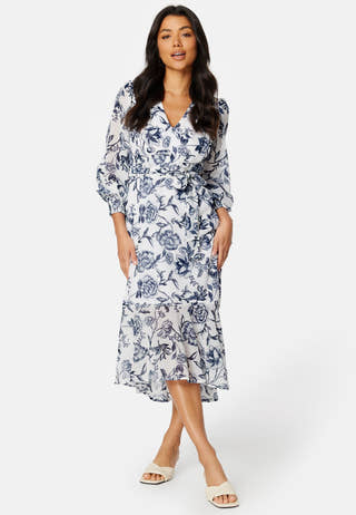 Danessa midi Puff Sleeve Dress