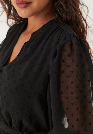 Dotted Button Dress