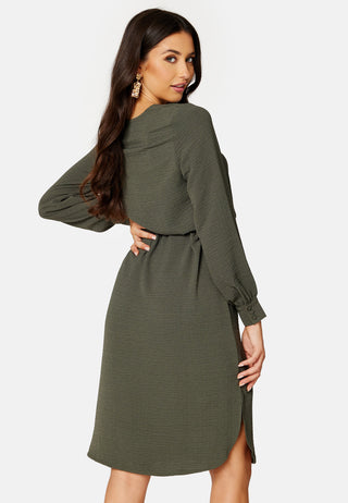 L/S Belted Dress