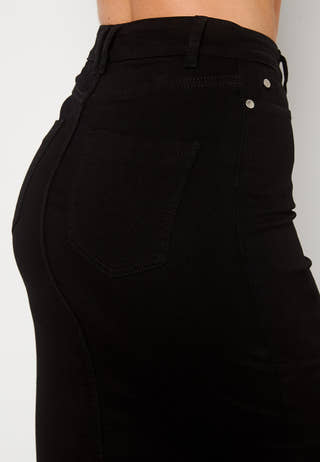 Elina midi denim skirt