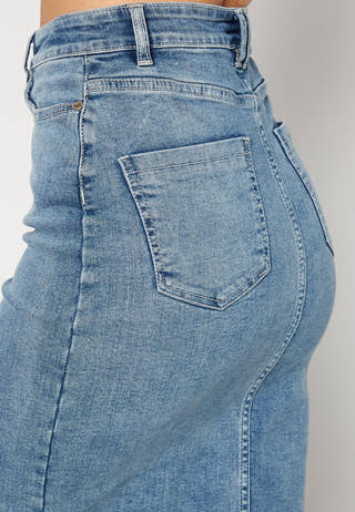 Elina midi denim skirt