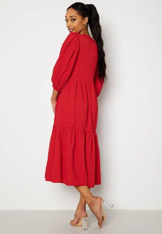 Fredrika v-neck flounce dress