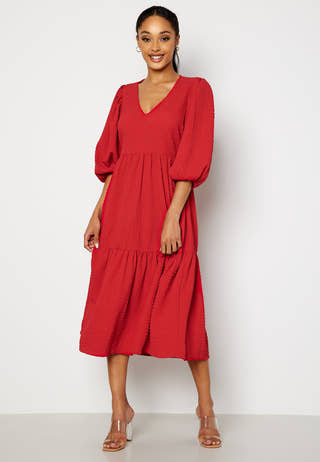 Fredrika v-neck flounce dress